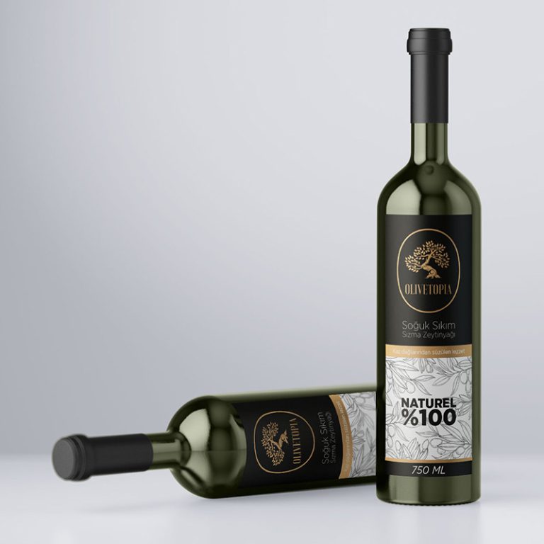 Olivetopia Natural Olive Oil Logo & Packaging Design