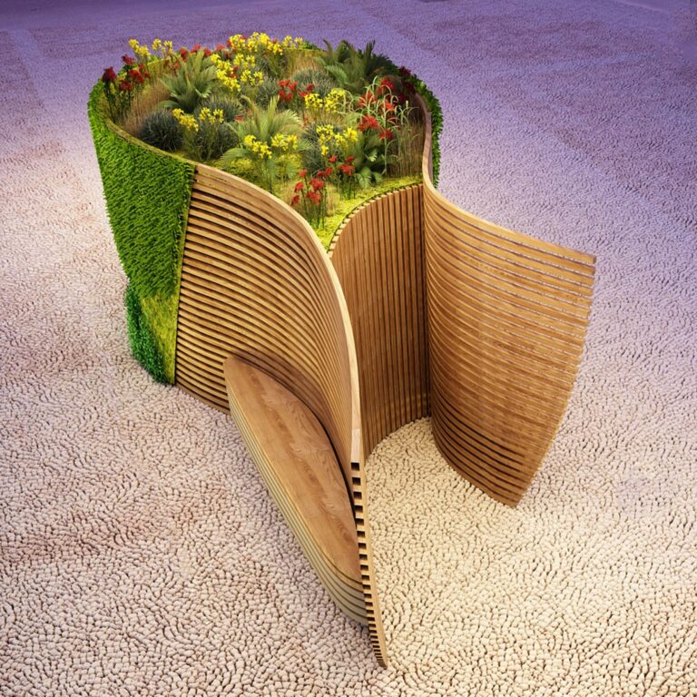 Herbbench – Nature-inspired Tulip Bench for Tourism Areas